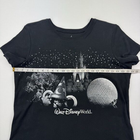 Disney Parks Walt Disney World 4 Parks Graphic Tee Shirt Black 3X Plus Sparkles - Picture 6 of 8